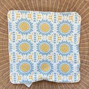NEW Serena & Lily Campania Pillow Cover (24” SQ)-Canary Yellow/Coastal Blue